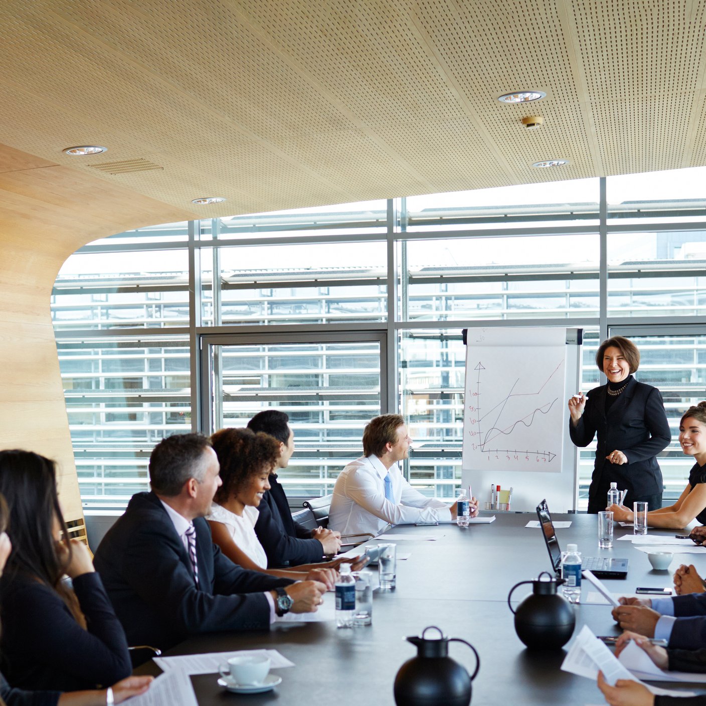 Large group of corporate business people